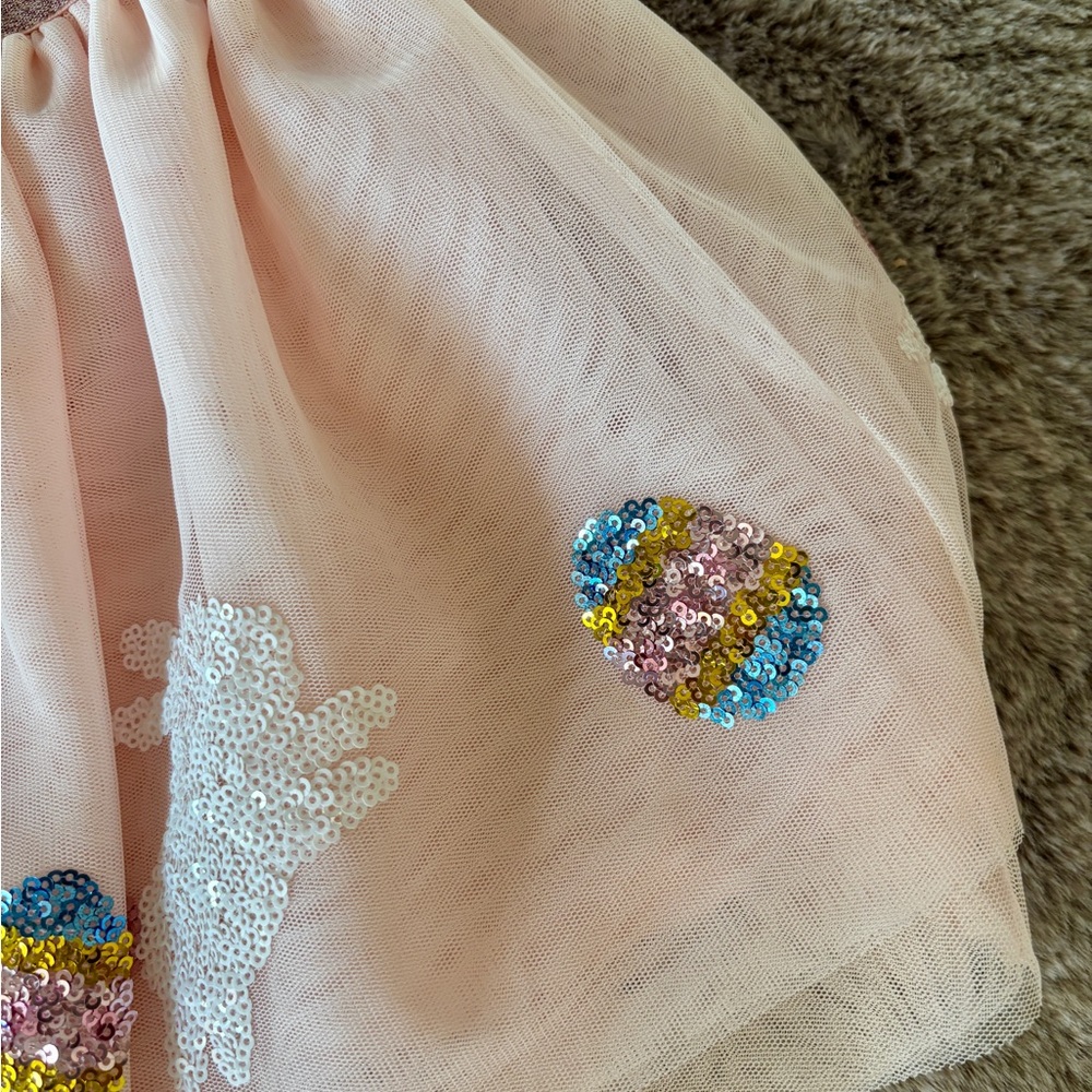Fairy skirt Girls Tulle Skirt with sequins, bunnies and Easter eggs 6-8 yr - Picture 2 of 6